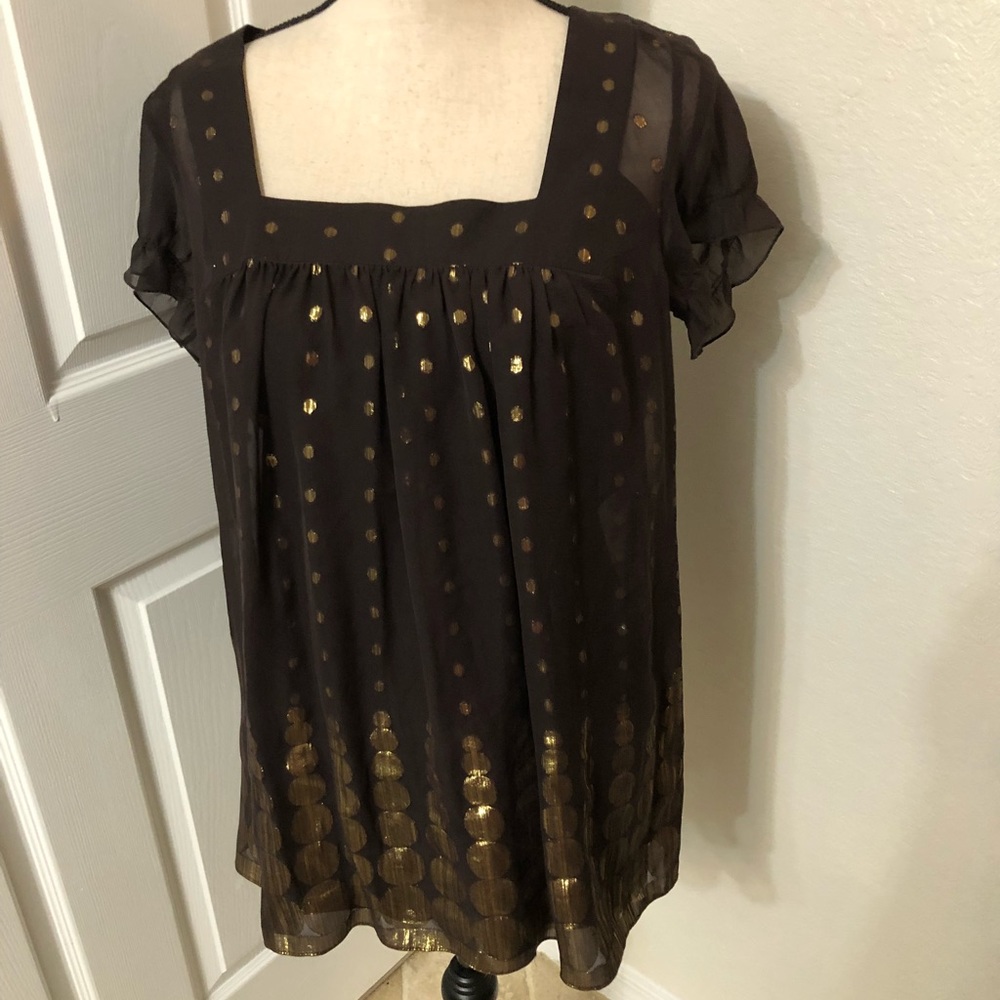 🆕 DKNY Metallic Tunic Top Mini Dress